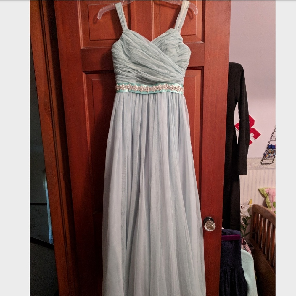 Beautiful light blue prom dress
